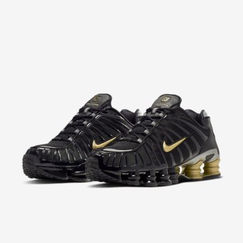 Nike Shox TL Neymar Jr. - Férfi Utcai Cipő - Fekete/Metal Arany/Metal Titán